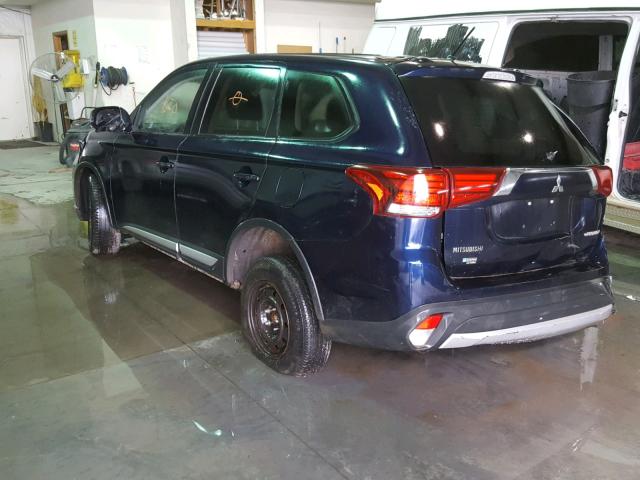 JA4AZ3A38GZ041691 - 2016 MITSUBISHI OUTLANDER BLUE photo 3