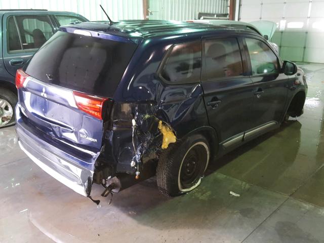 JA4AZ3A38GZ041691 - 2016 MITSUBISHI OUTLANDER BLUE photo 4