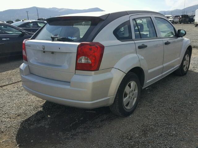 1B3HB28C17D331150 - 2007 DODGE CALIBER SILVER photo 4