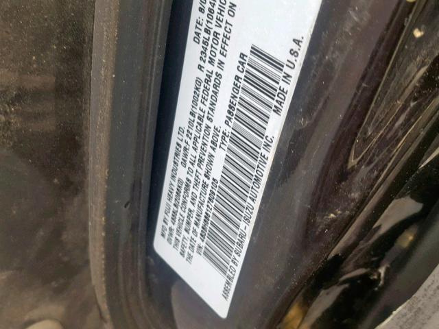 4S3BH686127609105 - 2002 SUBARU LEGACY OUT BLACK photo 10