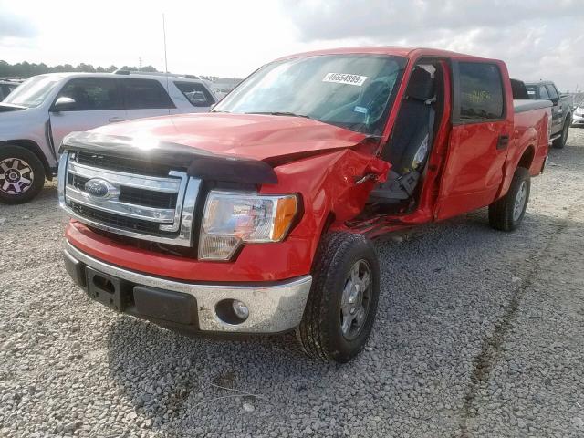 1FTFW1CF8DFA37363 - 2013 FORD F150 SUPER RED photo 2