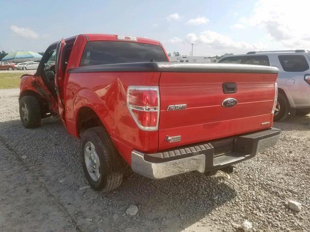 1FTFW1CF8DFA37363 - 2013 FORD F150 SUPER RED photo 3