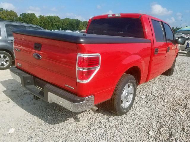 1FTFW1CF8DFA37363 - 2013 FORD F150 SUPER RED photo 4