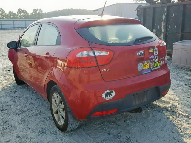 KNADN5A35D6240976 - 2013 KIA RIO EX RED photo 3