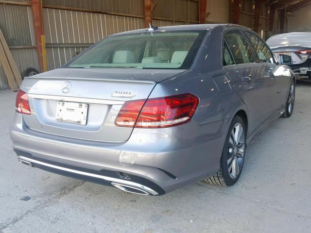 WDDHF5KB6EB016282 - 2014 MERCEDES-BENZ E 350 GRAY photo 4