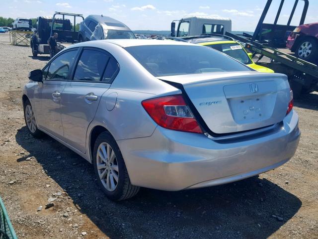 2HGFB2F83CH311016 - 2012 HONDA CIVIC EX SILVER photo 3