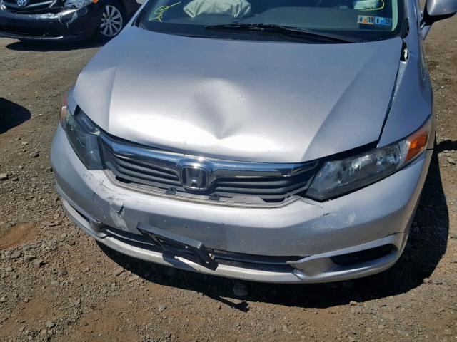 2HGFB2F83CH311016 - 2012 HONDA CIVIC EX SILVER photo 9