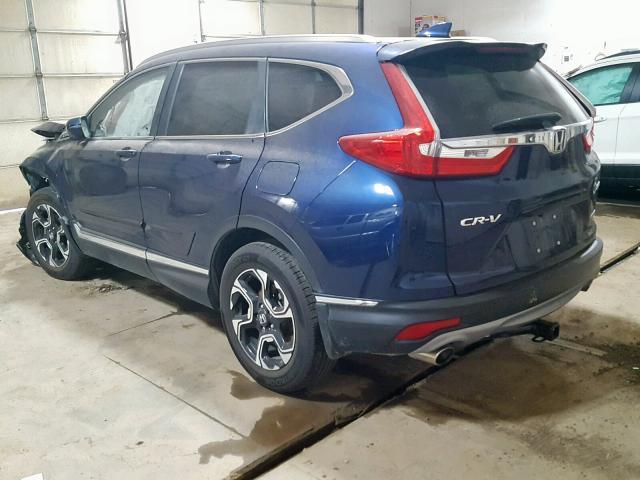 7FARW2H98JE051919 - 2018 HONDA CR-V TOURI BLUE photo 3