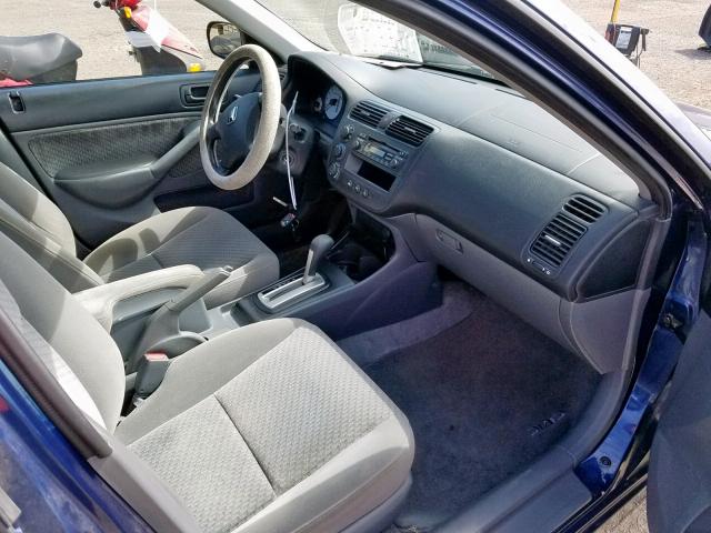 2HGES16325H010590 - 2005 HONDA CIVIC DX V BLUE photo 5