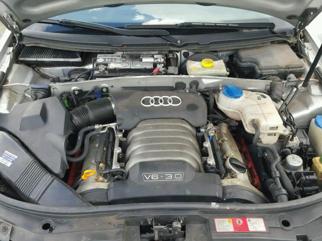 WAULT54B82N039662 - 2002 AUDI A6 3.0 QUA SILVER photo 7