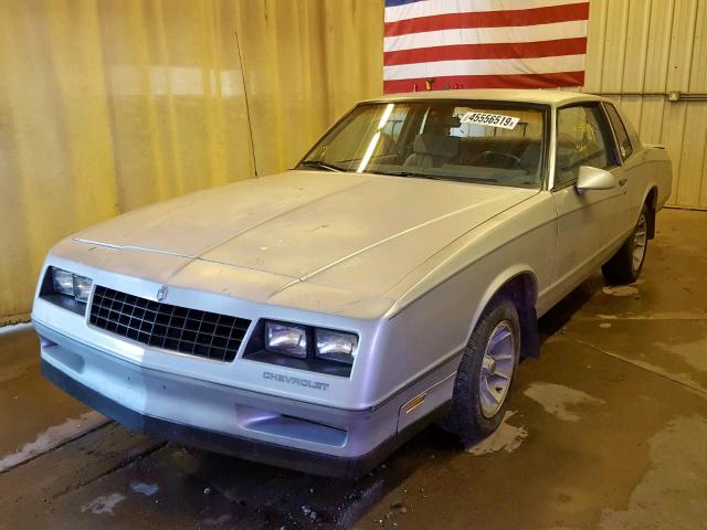 1G1GZ11G6HP118040 - 1987 CHEVROLET MONTE CARL SILVER photo 2