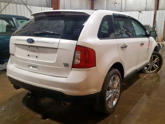 2FMDK4JC6BBB55452 - 2011 FORD EDGE SEL WHITE photo 4