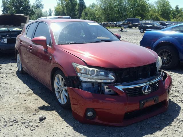 JTHKD5BH5B2012308 - 2011 LEXUS CT 200 MAROON photo 1