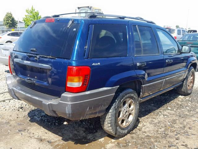 1J4GW48S81C617103 - 2001 JEEP GRAND CHER BLUE photo 4