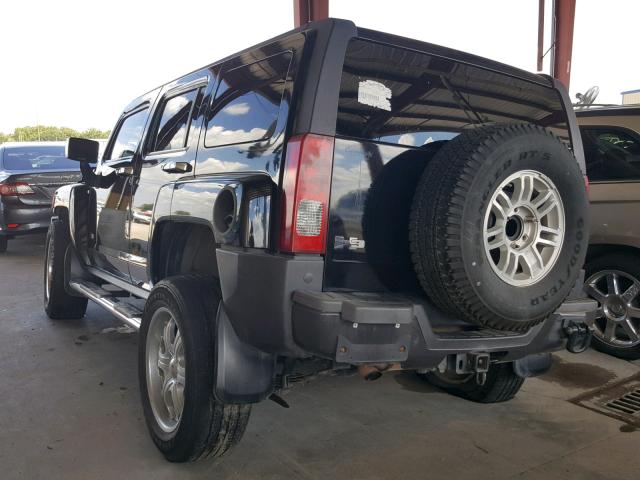 5GTDN13E378134800 - 2007 HUMMER H3 BLACK photo 3