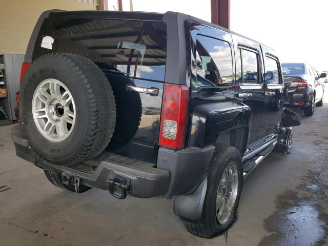 5GTDN13E378134800 - 2007 HUMMER H3 BLACK photo 4