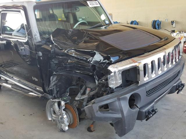 5GTDN13E378134800 - 2007 HUMMER H3 BLACK photo 9