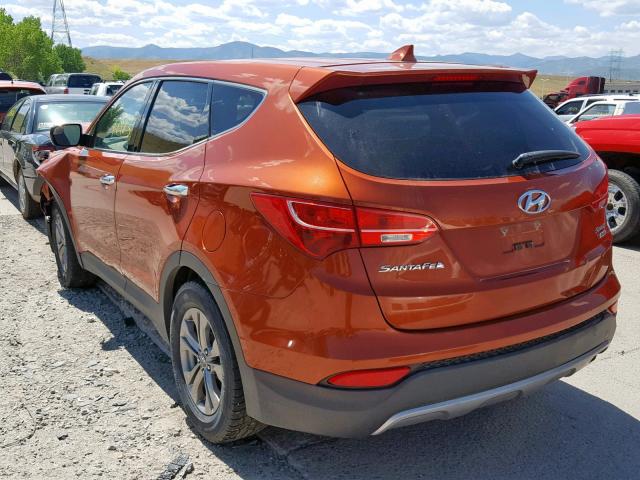 5XYZTDLBXGG366958 - 2016 HYUNDAI SANTA FE S ORANGE photo 3