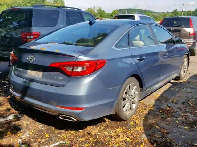 5NPE34AF6HH478011 - 2017 HYUNDAI SONATA SPO BLUE photo 4