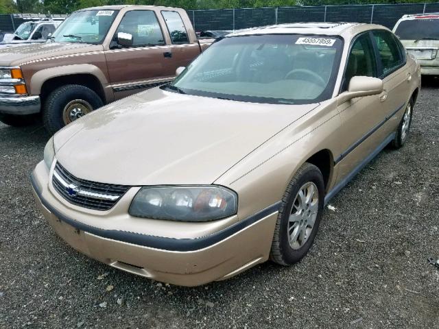 2G1WF55E9Y9132372 - 2000 CHEVROLET IMPALA TAN photo 2