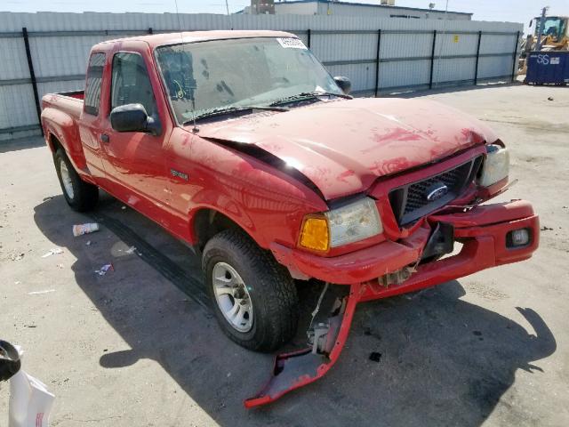 1FTYR44UX4PA11761 - 2004 FORD RANGER SUP RED photo 1