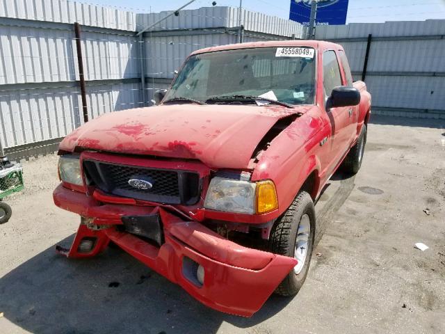 1FTYR44UX4PA11761 - 2004 FORD RANGER SUP RED photo 2