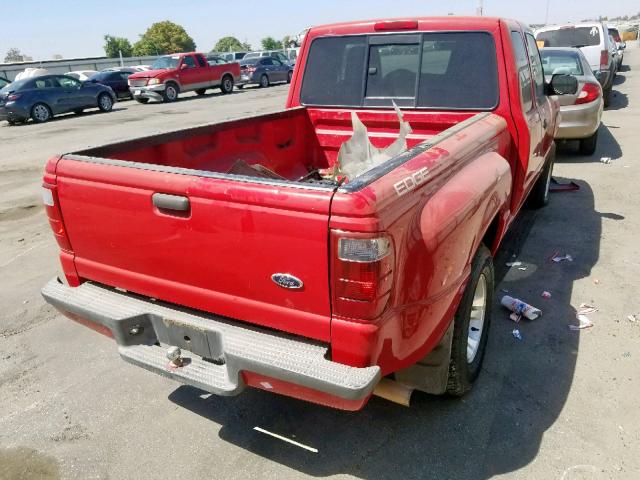 1FTYR44UX4PA11761 - 2004 FORD RANGER SUP RED photo 4