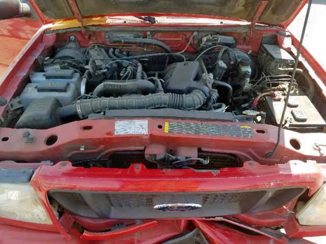 1FTYR44UX4PA11761 - 2004 FORD RANGER SUP RED photo 7