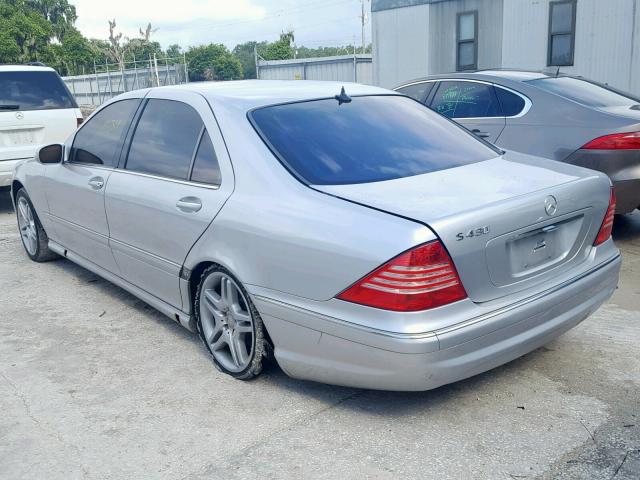 WDBNG70J36A461374 - 2006 MERCEDES-BENZ S 430 SILVER photo 3