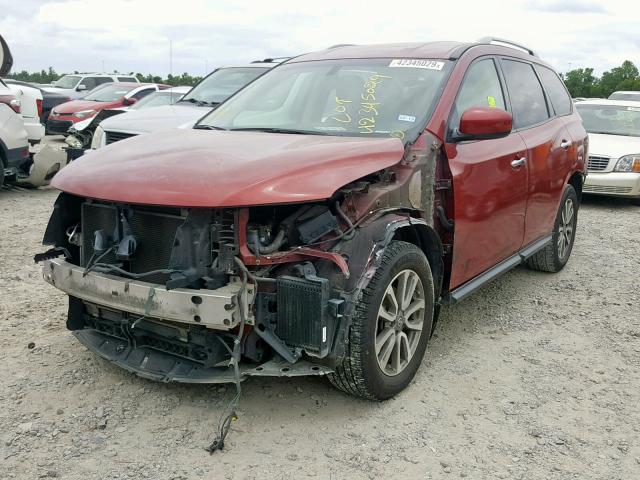 5N1AR2MM5DC628574 - 2013 NISSAN PATHFINDER RED photo 2