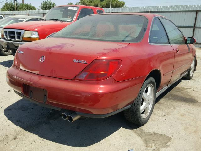 19UYA2254VL008243 - 1997 ACURA 3.0CL RED photo 4