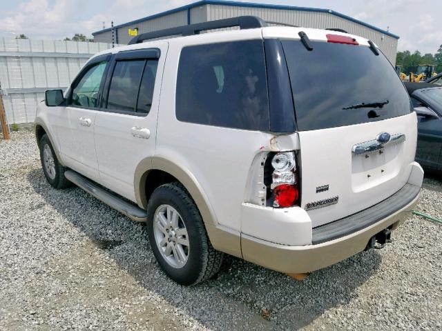 1FMEU6EEXAUA43655 - 2010 FORD EXPLORER E WHITE photo 3