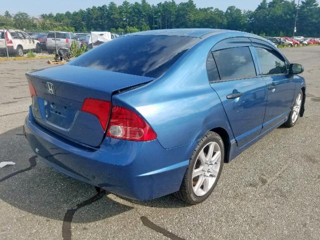 2HGFA15276H511122 - 2006 HONDA CIVIC DX BLUE photo 4