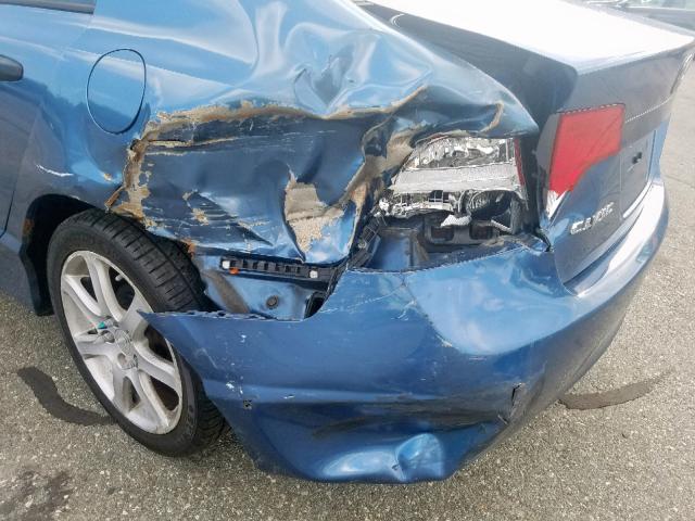 2HGFA15276H511122 - 2006 HONDA CIVIC DX BLUE photo 9