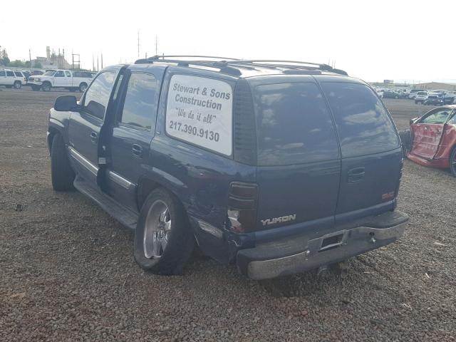 1GKEK13T1YJ110688 - 2000 GMC YUKON BLUE photo 3