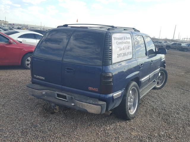 1GKEK13T1YJ110688 - 2000 GMC YUKON BLUE photo 4