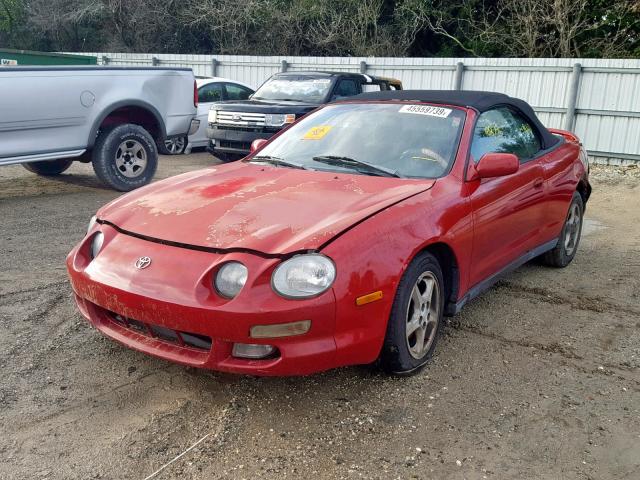 JT5FG02T9W0050932 - 1998 TOYOTA CELICA GT RED photo 2