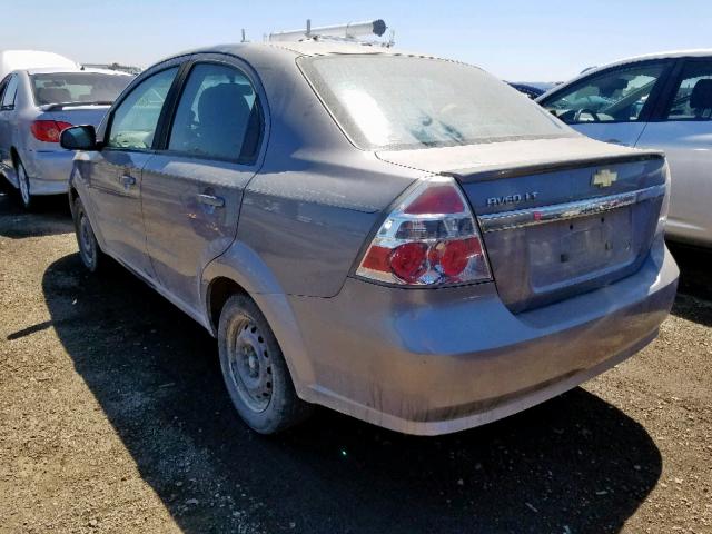 KL1TD5DE8BB226662 - 2011 CHEVROLET AVEO LS GRAY photo 3