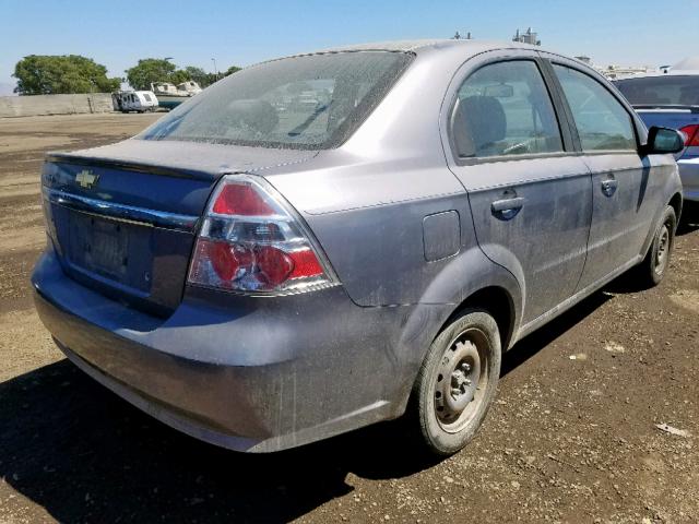 KL1TD5DE8BB226662 - 2011 CHEVROLET AVEO LS GRAY photo 4