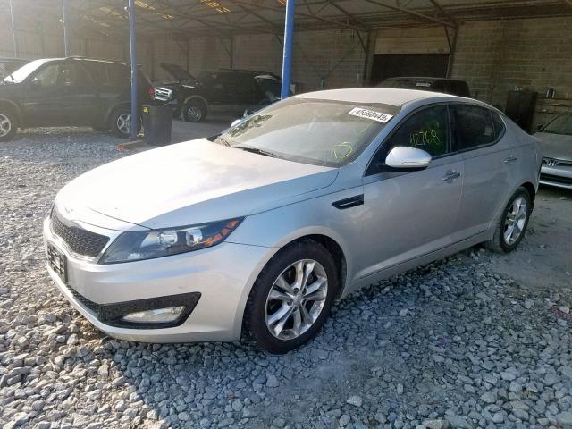 5XXGN4A7XDG103708 - 2013 KIA OPTIMA EX SILVER photo 2