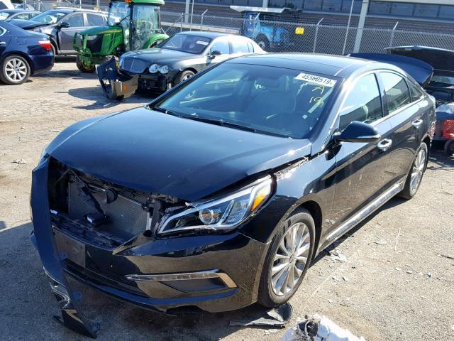 5NPE34AF6FH228569 - 2015 HYUNDAI SONATA SPO BLACK photo 2