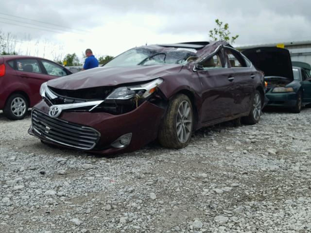 4T1BK1EB3EU129879 - 2014 TOYOTA AVALON BAS BURGUNDY photo 2