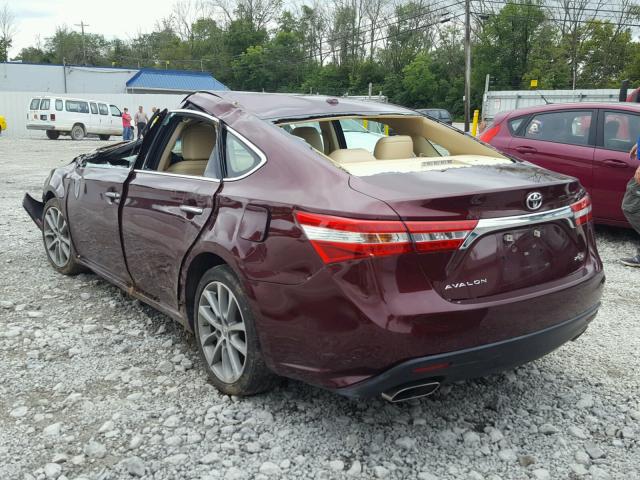 4T1BK1EB3EU129879 - 2014 TOYOTA AVALON BAS BURGUNDY photo 3