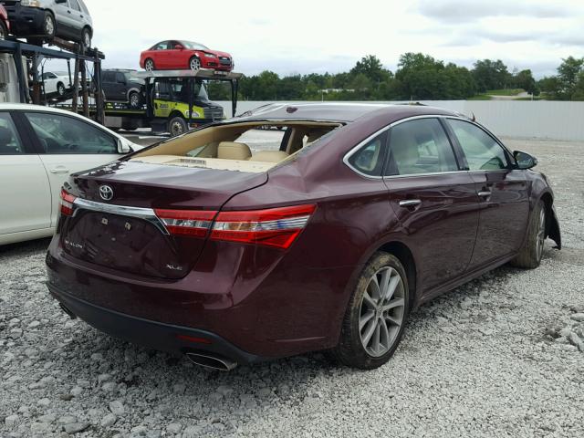 4T1BK1EB3EU129879 - 2014 TOYOTA AVALON BAS BURGUNDY photo 4