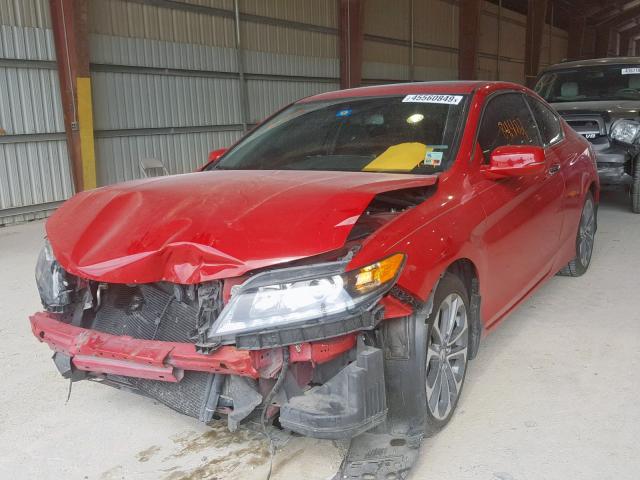 1HGCT2B85FA007629 - 2015 HONDA ACCORD EXL RED photo 2