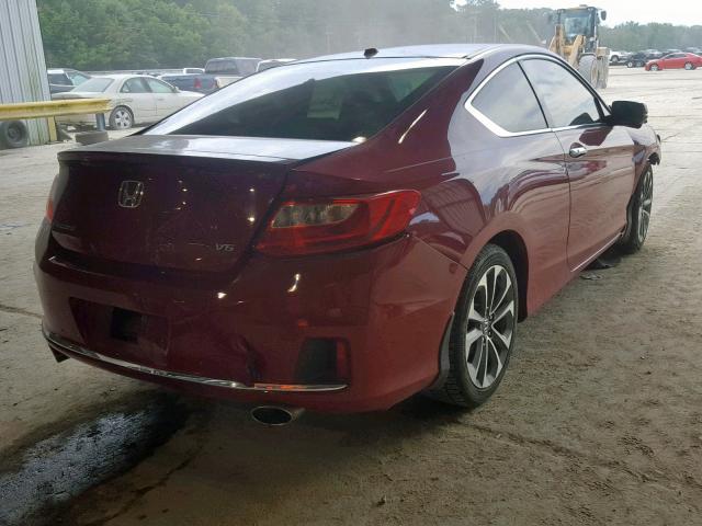 1HGCT2B85FA007629 - 2015 HONDA ACCORD EXL RED photo 4