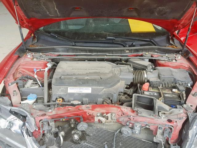 1HGCT2B85FA007629 - 2015 HONDA ACCORD EXL RED photo 7