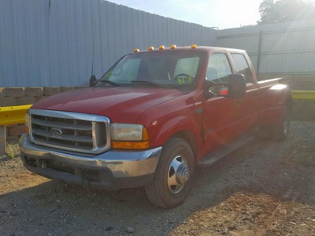 1FTWW32F9YED19973 - 2000 FORD F350 SUPER RED photo 2