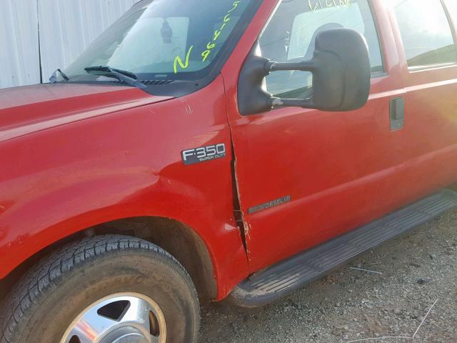 1FTWW32F9YED19973 - 2000 FORD F350 SUPER RED photo 9