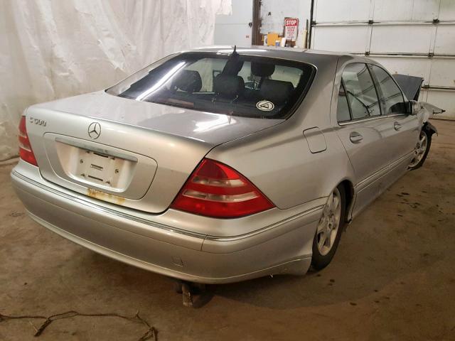 WDBNG75J31A161187 - 2001 MERCEDES-BENZ S 500 SILVER photo 4